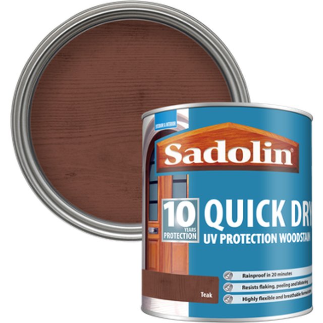 Sadolin Quick Dry 10 Year Teak Woodstain 1L - Brown