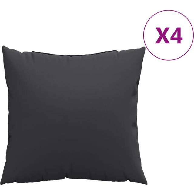 sofapuder 4 stk. 60x60 cm stof sort