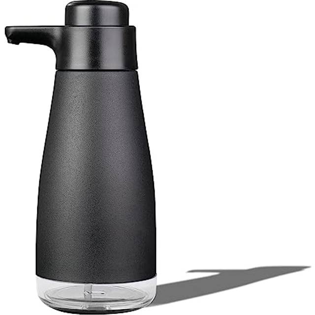 AIKE 15oz Soap Dispenser Manual Pump, Stainless Steel Washing up Liquid Dispenser for Kitchen Dish Matte Black