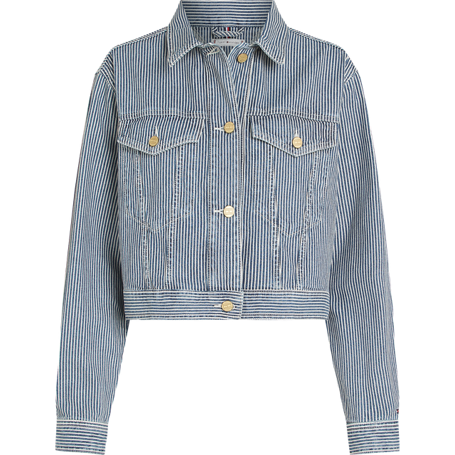 Striped Short Jacket - blue striped - 10