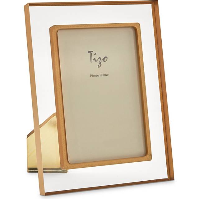 Tizo Lucite Bordered Easel Back 5 x 7 Picture Frame