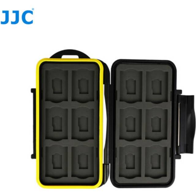 JJC MC-SDMSD24 Water-Resistant Holder Storage Memory Card Case for 12 SD Cards + 12 Micro SD Cards