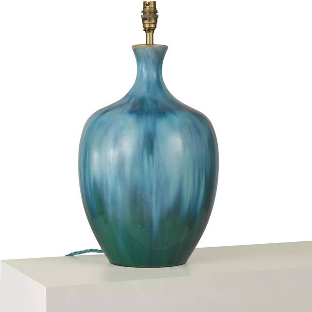 Matthew Williamson Reactive Glaze Ceramic Lamp Base, Blue
