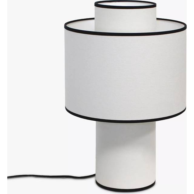 John Lewis Scandi Table Lamp, Off White/Black