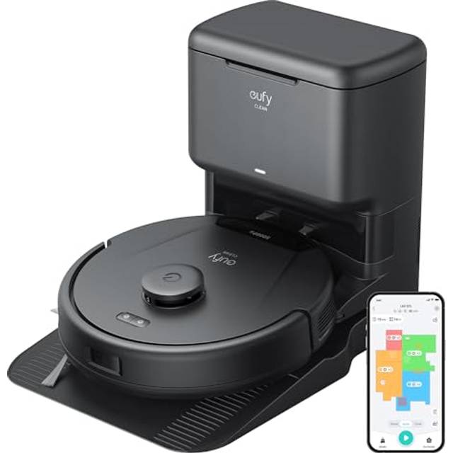 eufy L60 Robot Vacuum Cleaner with Self Empty Station, Hair Detangling Technology, Up to 60 Days of Hands Free Cleaning, Ultra Strong 5,000 Pa Suction