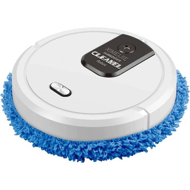 (As show, One size) robot cleaner,3-in-1wet and dry cleaning humidification automatic cleaning usb charging(white)