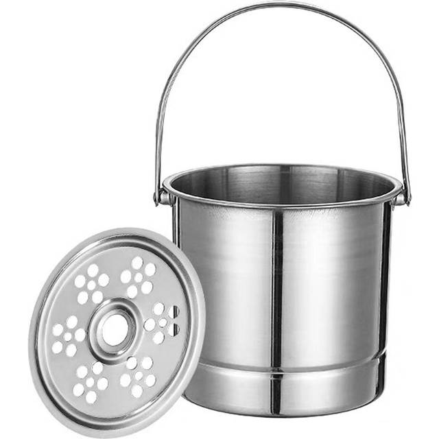 Ice Bucket Professional Thickened Stainless Steel Ice Bucket with Filter Plate for Cocktail Bar