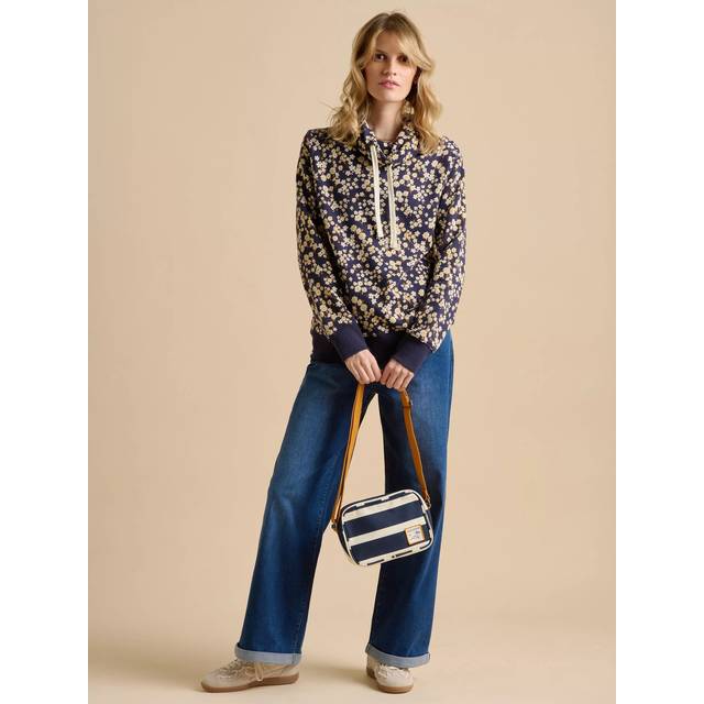 Floating Daisy Cowl Neck Sweat - Navy - 14