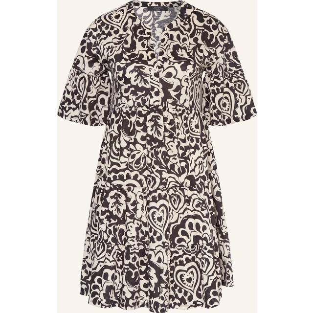 Max Mara, Short Dresses, female, Multicolor, L, Ely Kaftan Dress Black White