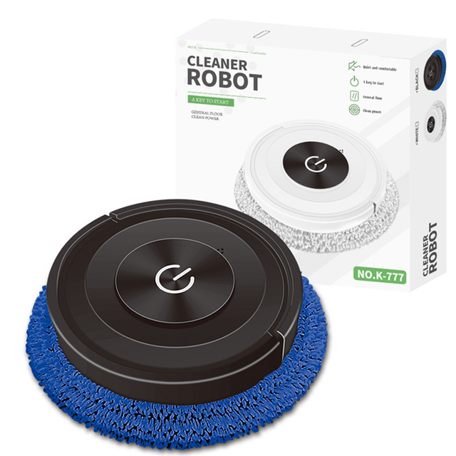 Silent Touch Mopping Robot Sweeping Wet and Dry Cleaning Machine Smart Home Appliance Vacuum Cleaner (Black)