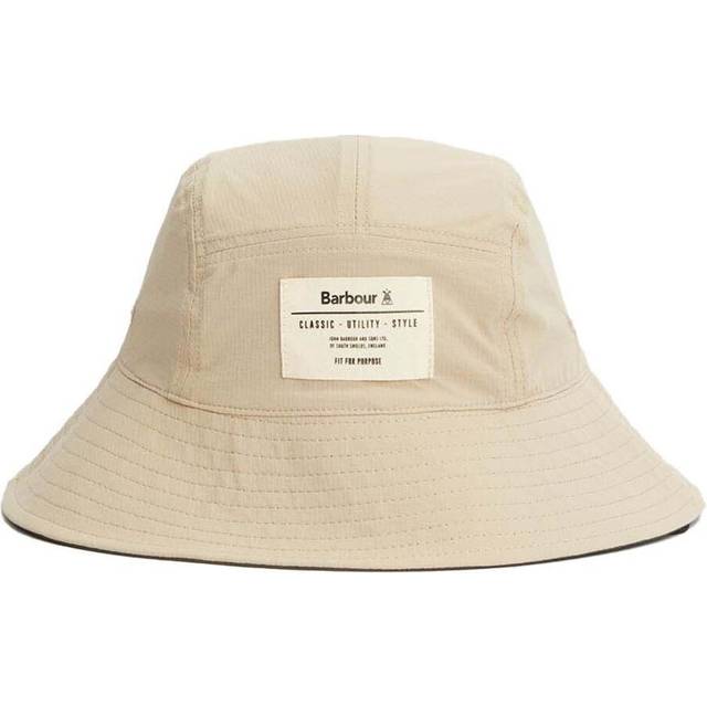 Barbour Diblam Reversible Showerproof Bucket Hat, Concrete/Olive