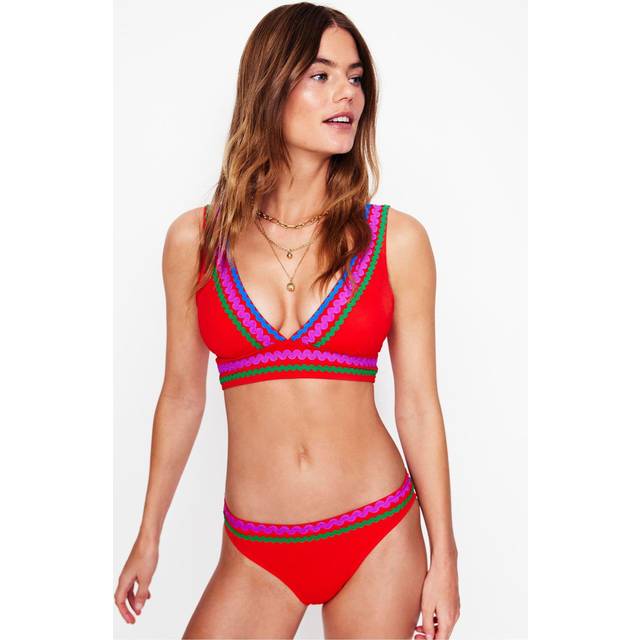 Boden Porto Bikini Top, Fire Red