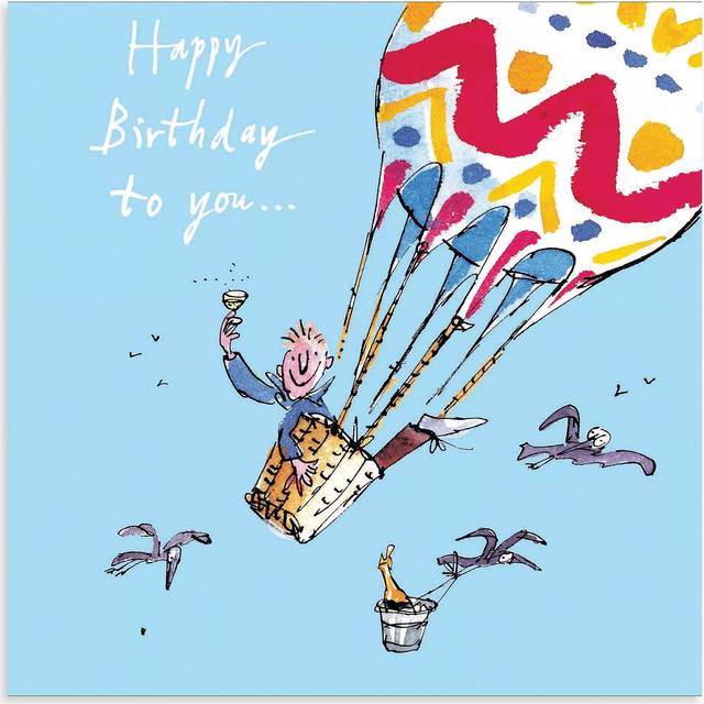 Woodmansterne Hot Air Balloon Happy Birthday Card