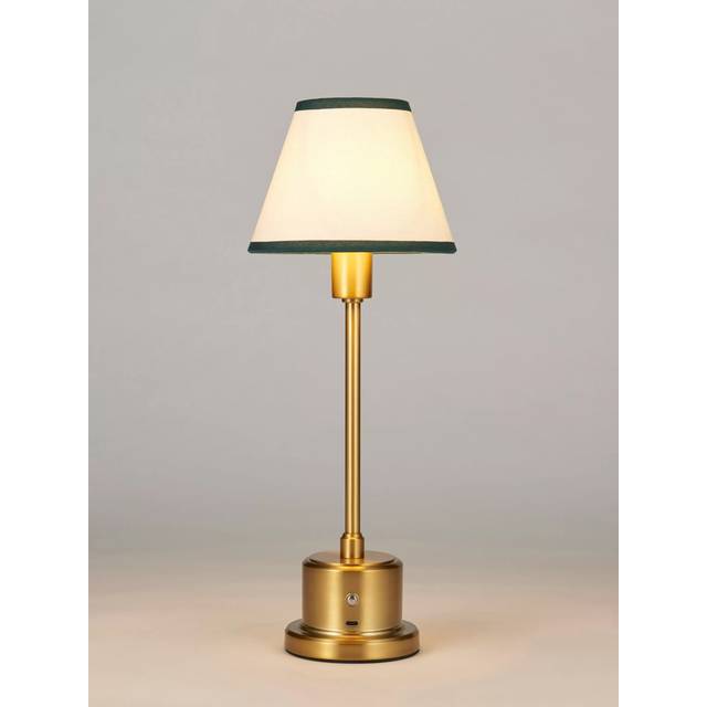 John Lewis Grainger Rechargeable Portable Table Lamp, Brass