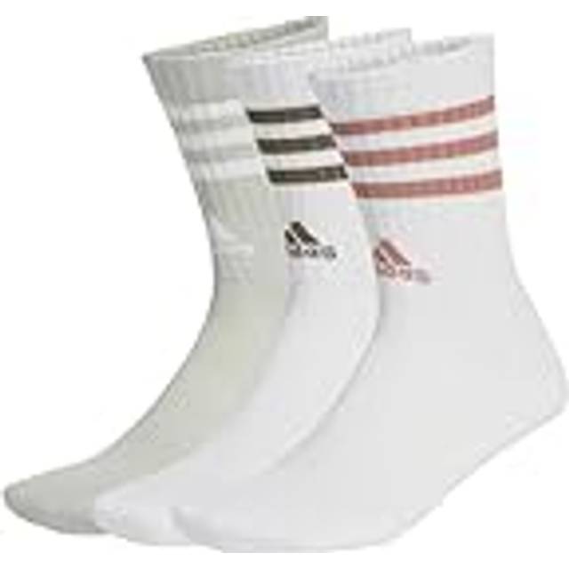 Football Socks adidas 3-Stripes Cushioned Crew (x3) - Blanc - 43/46