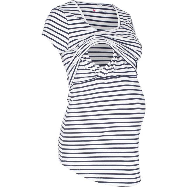 bonprix Maternity Striped Top - Navy Stripe