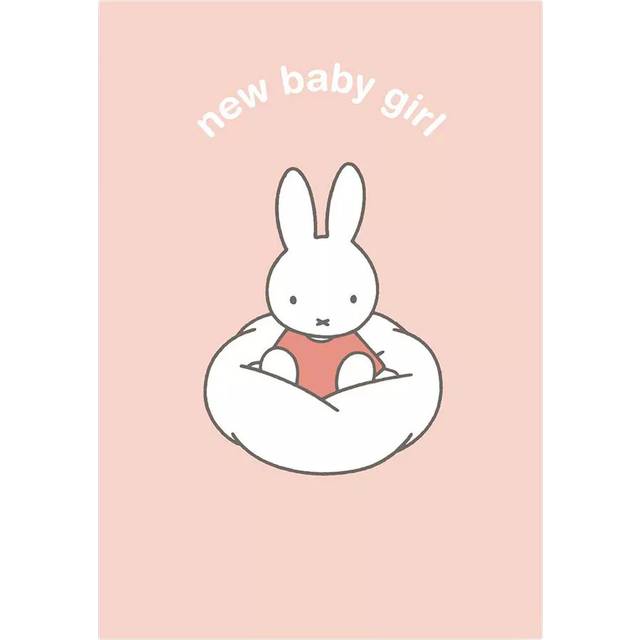 Woodmansterne Miffy Cloud New Baby Girl Card