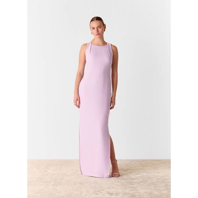 Whistles Tie Back Maxi Dress, Lilac