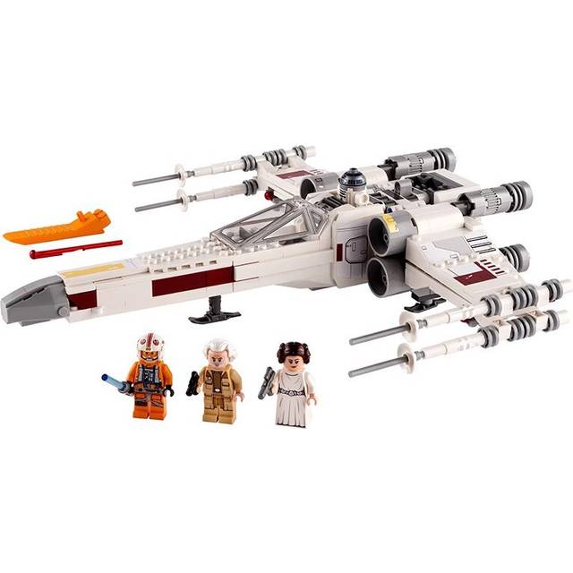 Fit Lego Star Wars Luke Skywalker's X-wing Fighter Buildable Toy Starship, Gifts For Kids