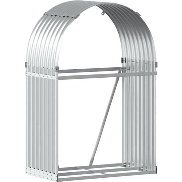 vidaXL Vedställ silver 80x45x120 cm galvaniserat stål