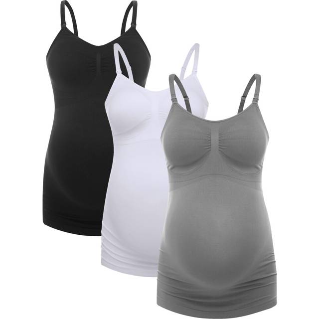 Womens Maternity Nursing Top Breastfeeding Tank Top Tee Shirt Pregnancy Shirt 3 Pack L