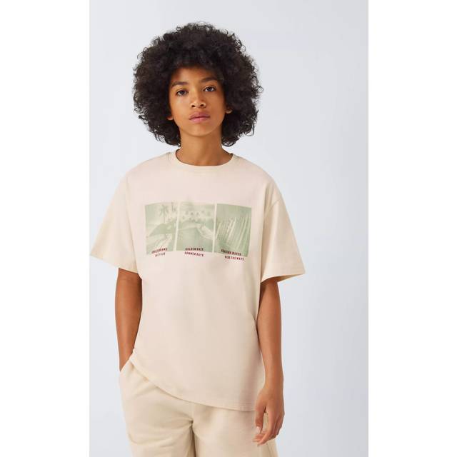 John Lewis Kids' Surf Photo T-Shirt, White