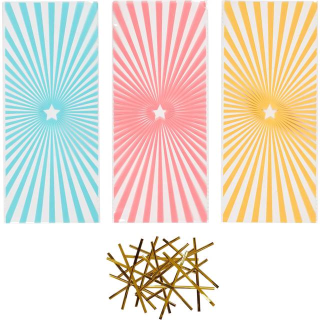 Tala Star Print Party Treat Bags, Pack of 20, Pastel
