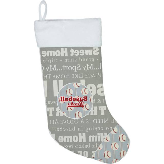 Caroline's Treasures Baseball Rocks Christmas Stocking  11 x 18  Mulitcolor