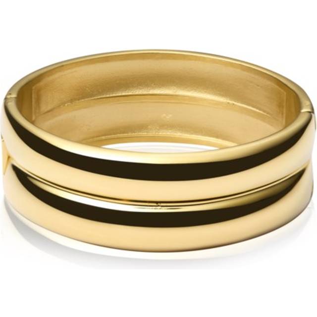 Rebel double medium bangle gold