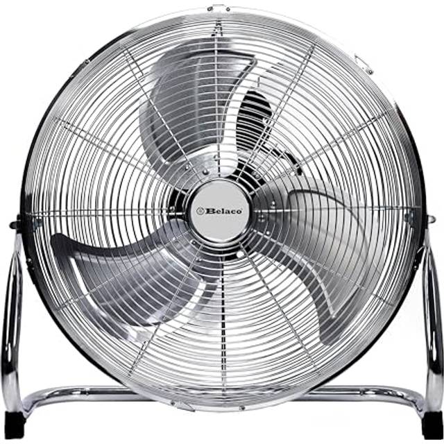 "Metal floor fan 18"" High velocity chrome gym free stand fan cooling fan industrial fan 3 speed desk fan table fan sturdy housing high airflow powerful"