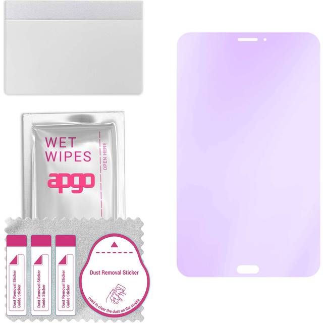 apgo Anti-Blue 9H Hybrid protective glass compatible with Samsung Galaxy Tab J, flexible nano glass, great replacement for tempered glass, scratch-res