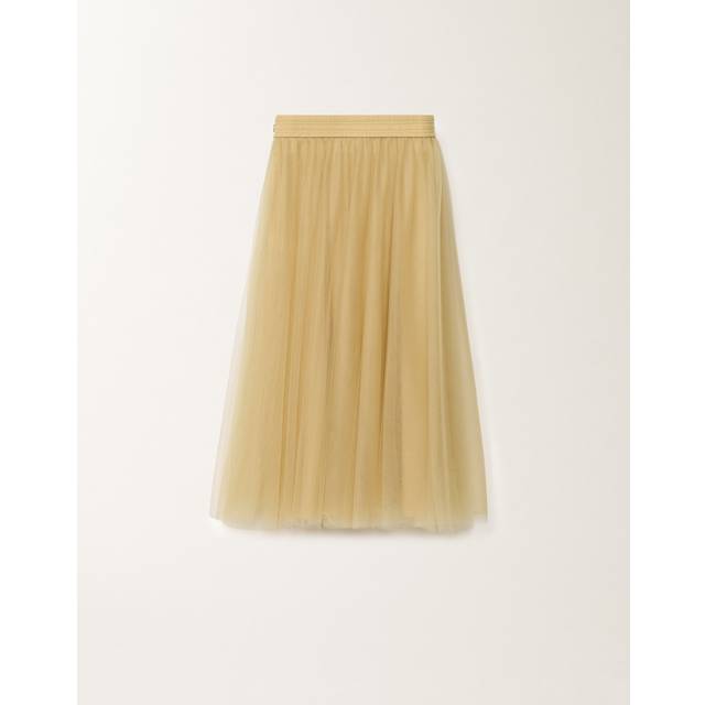 Fabiana Filippi Tulle Skirt, Gold - Woman Skirts Yellow It 40