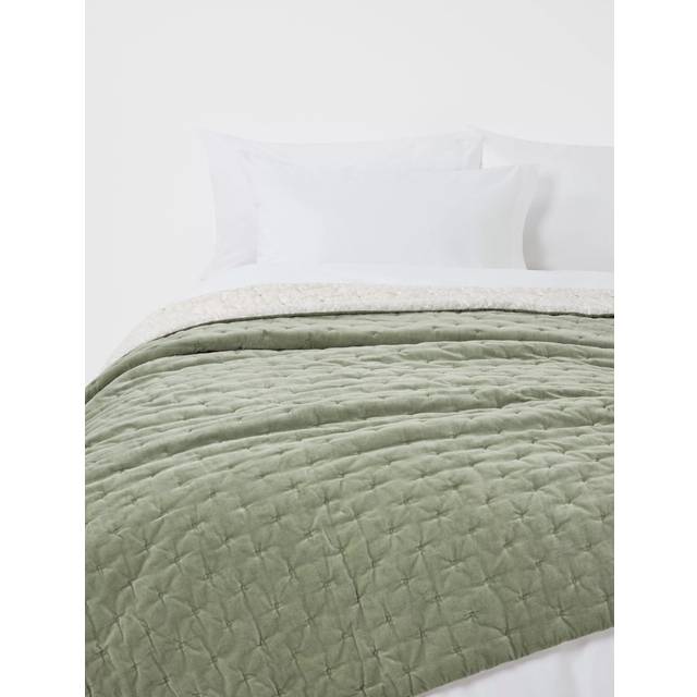 John Lewis Hidcote Quilted Bedspread, Myrtle Green