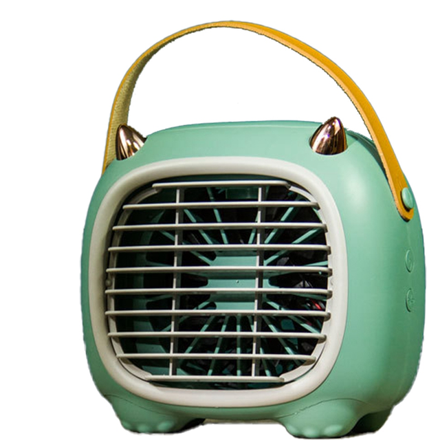 Desktop Small Fan Mute Office Desk Electric Student Dormitory Summer Refrigeration Cooling Charging Air Coole,D