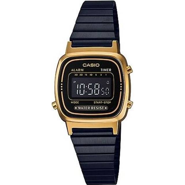 CASIO YOUTHSeries es /Golden Quartz Waterproof Black Digital LA670WEGB-1B - Free