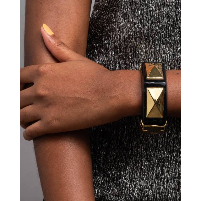 Alexis Bittar Luminous Lucite Armor Hinge Bracelet- in Onyx | Statement Jewelry from Alexis Bittar (One Size)