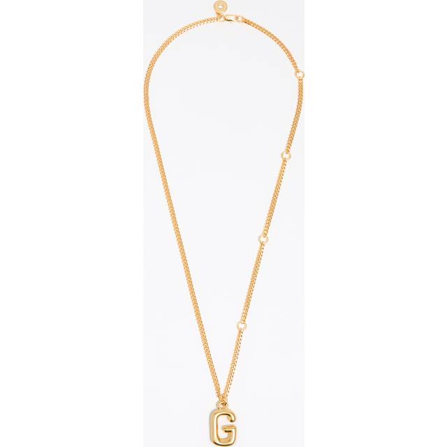 Gold letter G chain necklace - GOLD - UN
