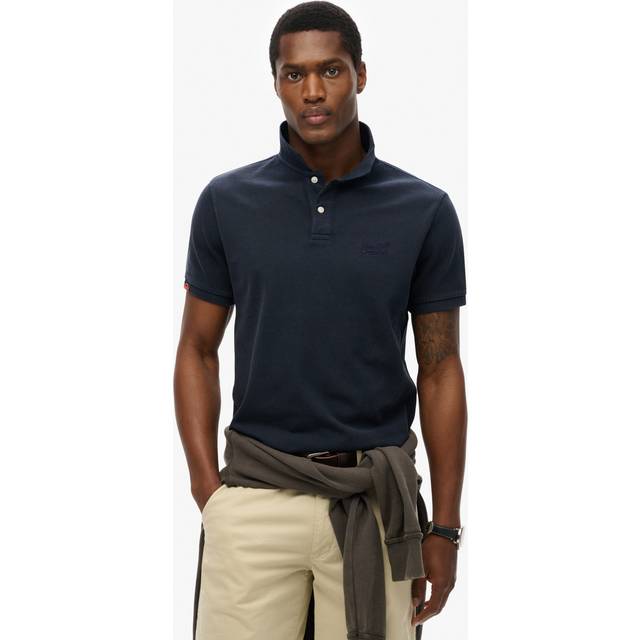 SUPERDRY Vint Destroy Polo |Marinblå |M