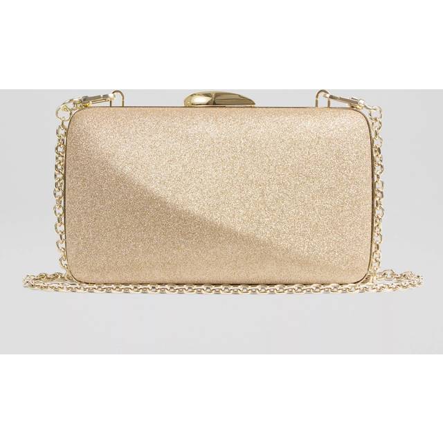 L.K.Bennett Charlotte Oloid Box Clutch Bag, Champagne