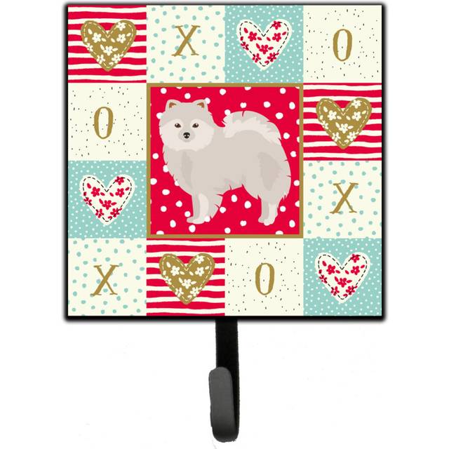 """""Caroline's Treasures Japanese Spitz Love Leash or Key Holder hooks  Multicolor"""""