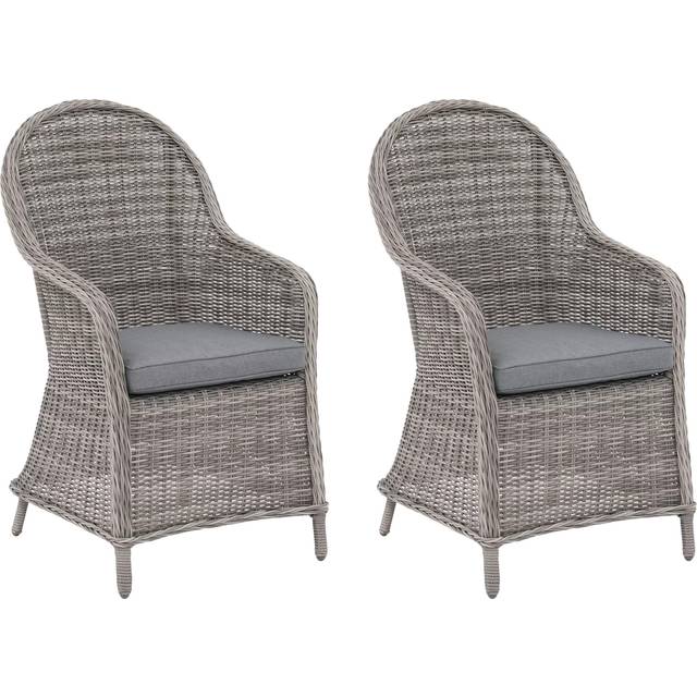 John Lewis Rye Garden Dining Armchairs, Set of 2, Natural