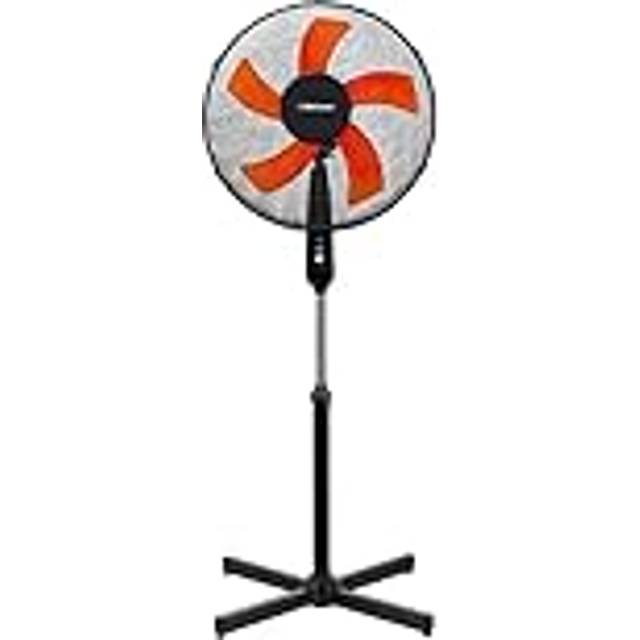 Belaco stand fan 16 inch pedestal fan oscillating floor fan - 5 blade - orange