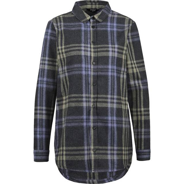 Stoic Women's MMXX.Storuman Hemp Flannel Shirt Skjorta Dam Storlek L Färg grå