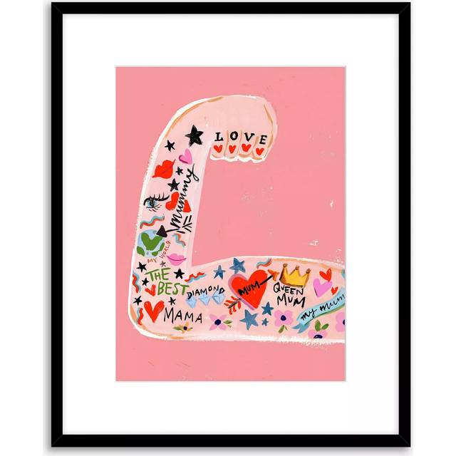 Eleanor Bowmer 'Mum Arm' Framed Print & Mount, 52 x 42cm, Pink/Multi