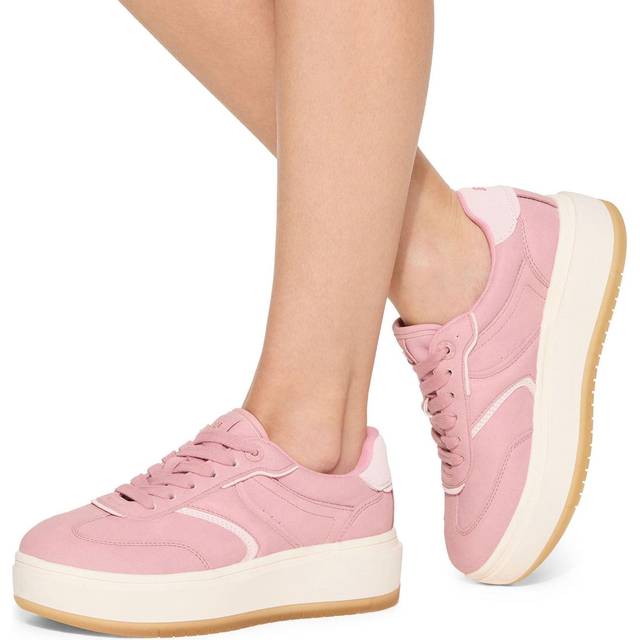 KG Kurt Geiger Kick Lace-Up Chunky Trainers, Pink