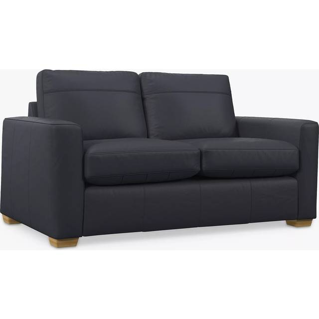 John Lewis Oliver II Small 2 Seater Leather Sofa, Light Leg