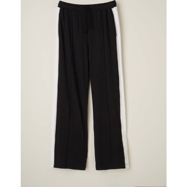 Black Wide Leg Joggers - Black / Medium / Final Sale