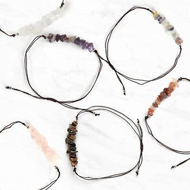 Myga Fluorite Gemstone Chip Bracelet - Multi - 12 x 1 x 10cm
