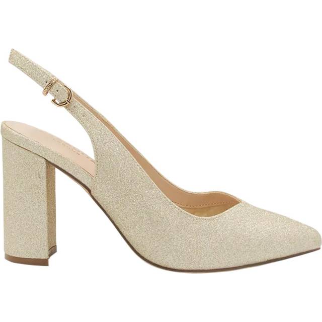Paradox London Giovanna Wide Fit Block Heeled Slingback Courts
