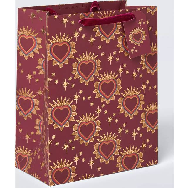 Elizabeth Scarlett Sacred Hearts Gift Bag, Red, Medium